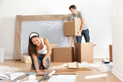Protective coverings used to safeguard floors and walls during a move