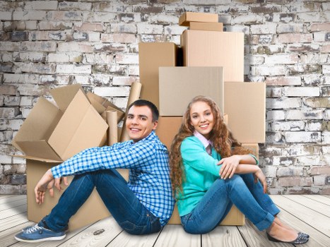 Packing and preparing items before the moving truck arrives