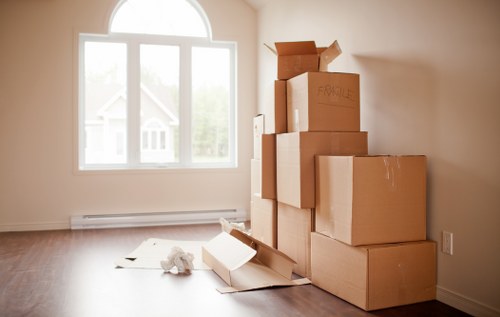 Example of a flat move in a busy Saint Pancras area