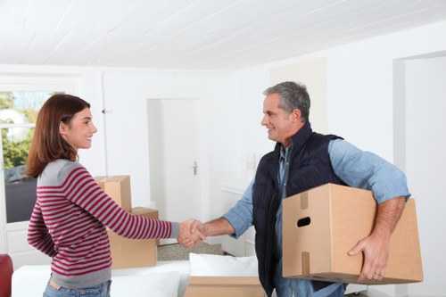 Moving van with furniture and boxes for Saintpancras transport