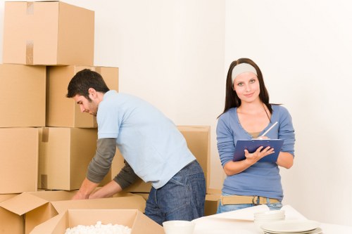 Organised packing materials for a Saintpancras house relocation