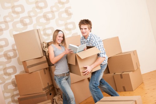 Team planning a safe moving route during a relocation