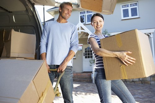 Professional man with van assisting with household relocation